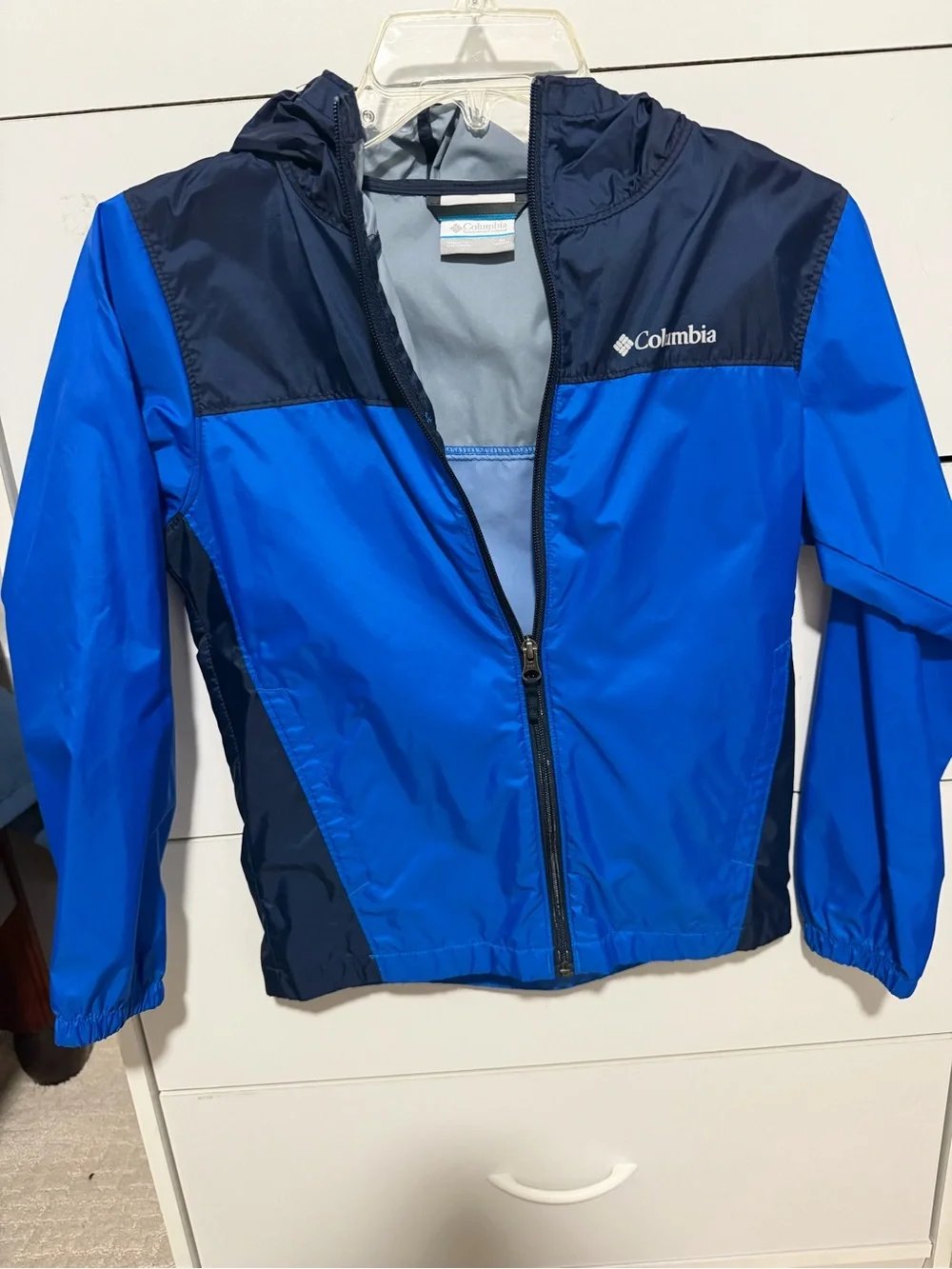 Columbia Kids Blue and Navy Hooded Swim Rashguard